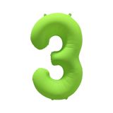 Folieballon Cijfer 3 Neon Groen