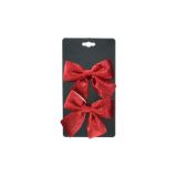 Kerststrikje Velvet Rood 15cm (2st)