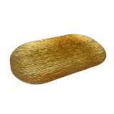 Serveerschaal Ovaal Ribbel Goud - 35cm
