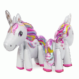 3D Folieballon Unicorn Regenboog