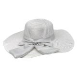 Zomerhoed met strik Dames Wit