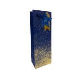 Wijntas Donkerblauw & Metallic Goud – Een luxe aanvulling op elk wijngeschenk