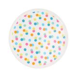 Herbruikbare Borden Confetti 22,5cm (4st)