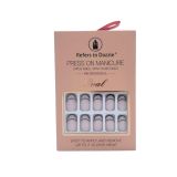 Press On Kunstnagels French Tip Zwart  