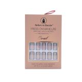 Press On Kunstnagels French Tip Zilver 