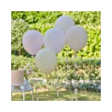 Ballonnen Floral met ballonstaartje Ginger Ray (5st)