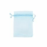 Organzazak S 7x9cm Blauw (12st)