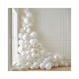 Ballonnenboog Wit & Creme met parels Ginger Ray