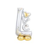 AirLoonz Folieballon Love Wit & Goud (73x147cm)