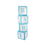 XL BABY Deco Blokken Blauw (4st) 