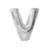 Folie Ballon V Zilver 40cm