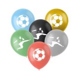 Ballonnen Voetbal Gekleurd - 33cm - 6 stuks 