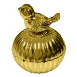 Rond Doosje Tortelduifje Goud (12st)