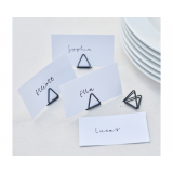 Plaatskaarthouders Geo Zwart Ginger Ray (4st) 