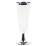 Champagne Glazen Metallic Zilver