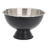 Champagneschaal op voet Zwart RVS 