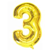 Folieballon 3 Goud (43cm)