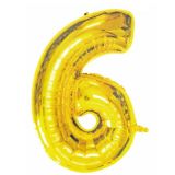 Folieballon 6 Goud (43cm)