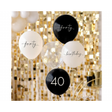 Ballonnen 40 Zwart, Nude & Champagne Ginger Ray (5st) 