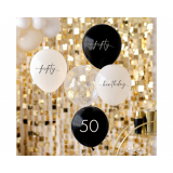 Ballonnen 50 Zwart, Nude & Champagne Ginger Ray (5st) 