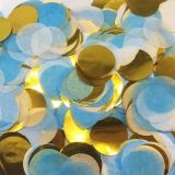 Zijdevloei Confetti Blauw/Goud/Wit (15g)