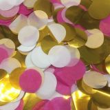 Zijdevloei Confetti Roze/Goud/Wit (15g)