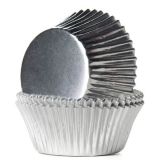 Cupcake Vorm Metallic Zilver 11cm (50st)