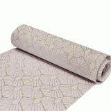 Decoratiestof Leaf Wit & Goud