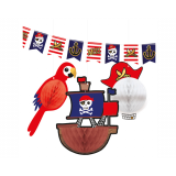 Decoratieset Piraten Map (4st) 