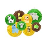 Deco Waaierset Unicorn (8 stuks) - Magische Feestdecoratie