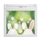 Raamstickers Konijnen Pasen Ginger Ray