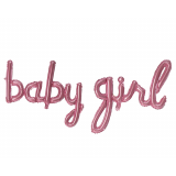 Folieballon Script baby girl Roze