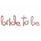 Folieballon Script bride to be Roségoud
