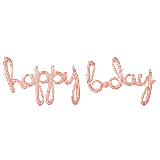 Folieballon 'happy b'day' Roségoud