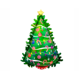 Folieballon Kerstboom Supershape (66x91cm)