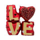 Folieballon Love Animal Print (68x73cm) 