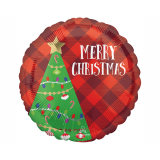Folieballon Merry Christmas Kerstboom (45cm)