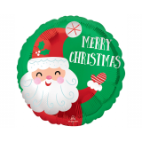 Folieballon Merry Christmas Kerstman (45cm)