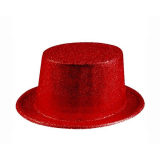 Feesthoed Glitter Rood