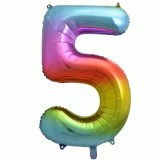 Folieballon 5 Regenboog XL