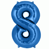 Folie Ballon 8 Blauw XL