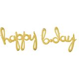 Folieballon 'happy b'day' Goud