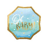 Folieballon Oh Baby! Blauw (55cm)