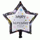 Folieballon happy birthday Ster