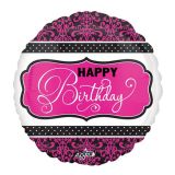 Folie Ballon 'Happy Birthday' Fuchsia