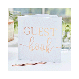 Gastenboek Wit & Roségoud Ginger Ray