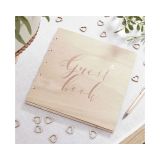 Houten Gastenboek Roségoud Ginger Ray