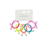 Haarelastiekjes Dubbel Neon met parels (5st)