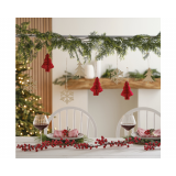 Hangdecoratie Sneeuwvlok & Kerstboom Red Rustic Ginger Ray (10st)