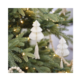 Hangdecoratie Kerstboom Honeycomb Crème Ginger Ray (4st)
